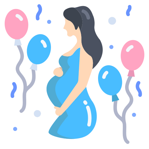 Baby shower motherhood shower balloons icon