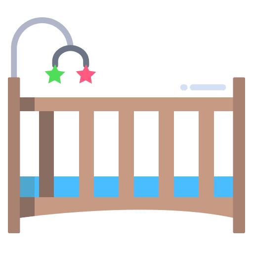 Crib cradle crib baby bed icon