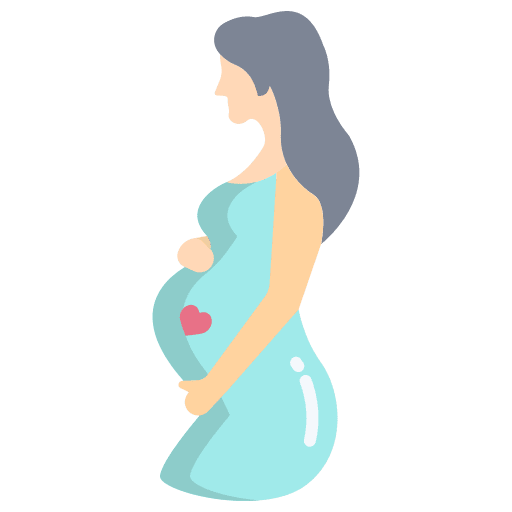 Pregnant woman heart pregnancy icon
