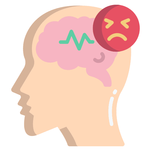 Sad unhappy healthcare and medical sad icon