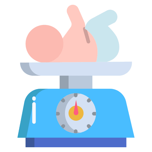 Weight healthcare and medical kid and baby weight icon