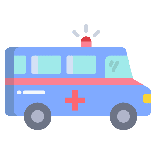 Ambulance medical healthcare and medical ambulance icon