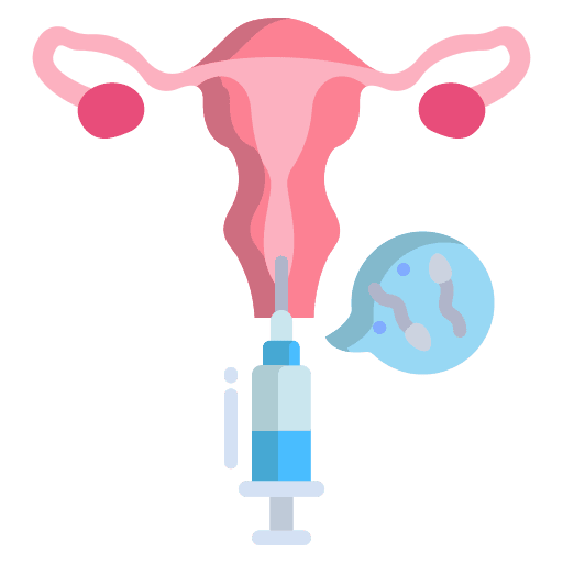 Uterus sperm ovary female organs icon