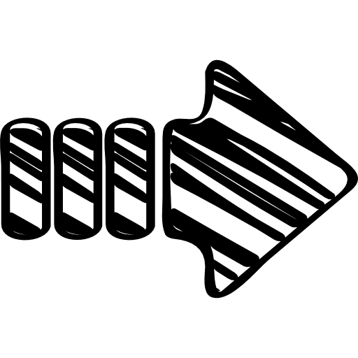 Sketched right arrow right arrow sketched arrows icon