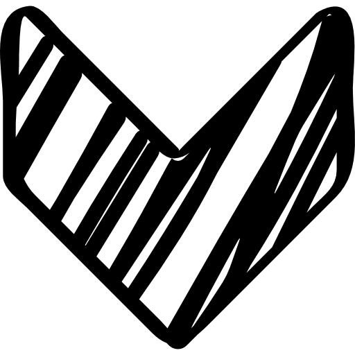 Down arrow sketch drop down arrow sketched down icon