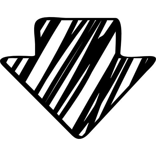 Sketched arrow pointing down sketched arrows sketched down arrows icon