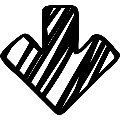 Sketched down arrow sketched arrows sketch arrows icon