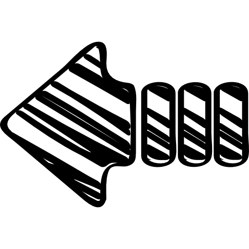 Sketched left arrow left arrows sketch icon
