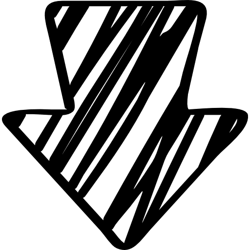 Sketched down arrow down arrow arrow descending icon