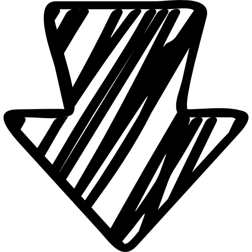 Sketched gross down arrow down sketched arrows down arrow icon