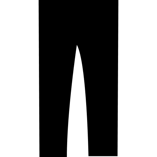 Black long fashion trousers icon