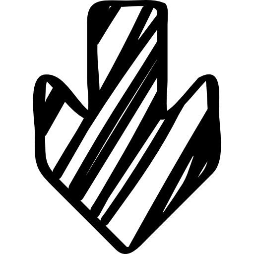 Sketched down arrow sketch arrows down icon