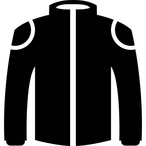 Black style sportive jackets icon