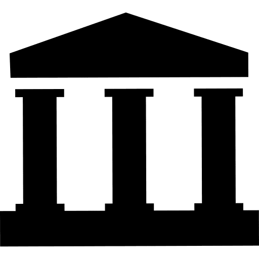 Three three temple bank icon