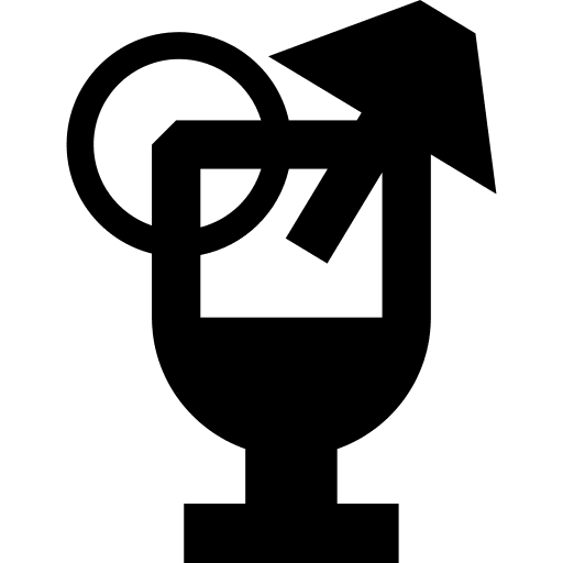 Fruit drinks umbrella cocktail icon