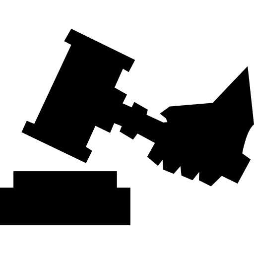 Auction commerce shopping symbols icon