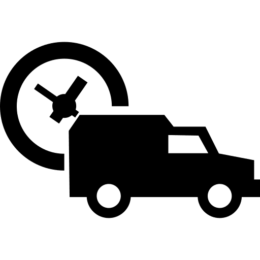 Delivery time commercial transport delivery time icon