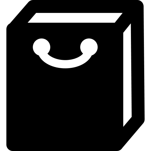 Square shopping bag square commercial icon