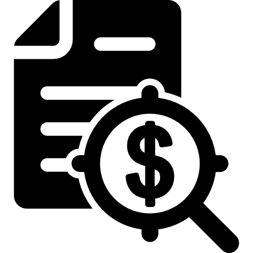 Job search money job search magnifier icon