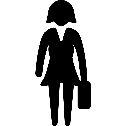 Woman searching job people person searching icon