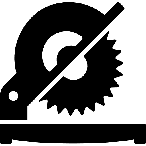 Saw cut tools and utensils wheel icon