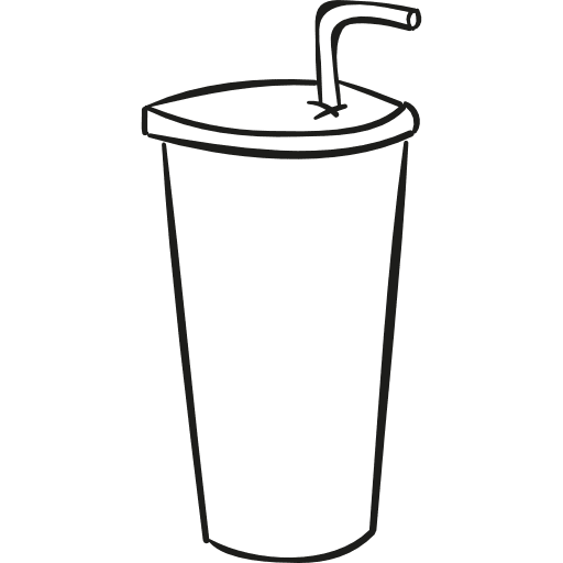 Cardboard cup doodle refreshment drink paper icon