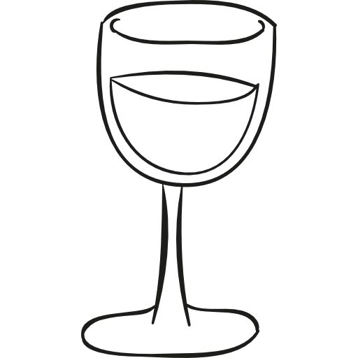 Cup doodle glass alcohol wine icon