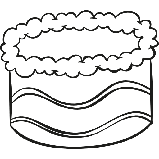 Decorated cake dessert birthday cake baker icon
