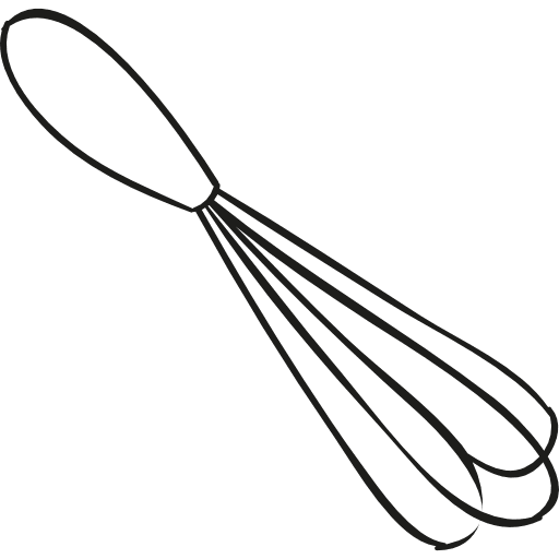 Manual mixer doodle cooking utensil kitchen icon