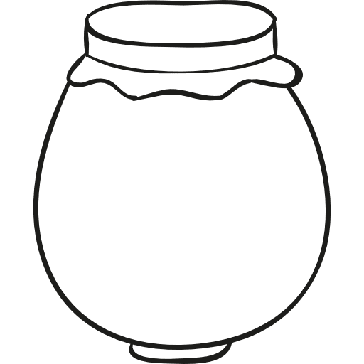 Mermelade jar doodle sweet food kitchen icon
