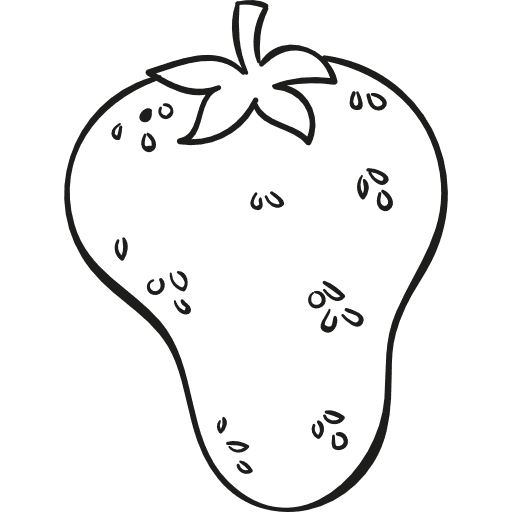 Strawberry drawing berry berries delicious icon