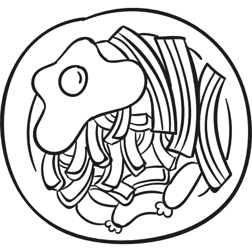 Combine meal lunch sausage eggs icon