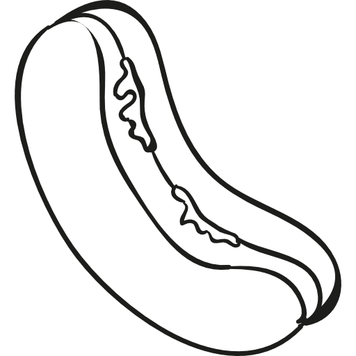 Hot dog with ketchup food meal junk food icon