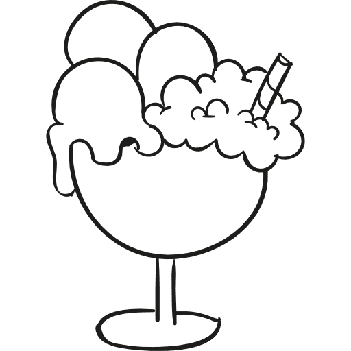 Ice cream cup doodle doodles cold food icon