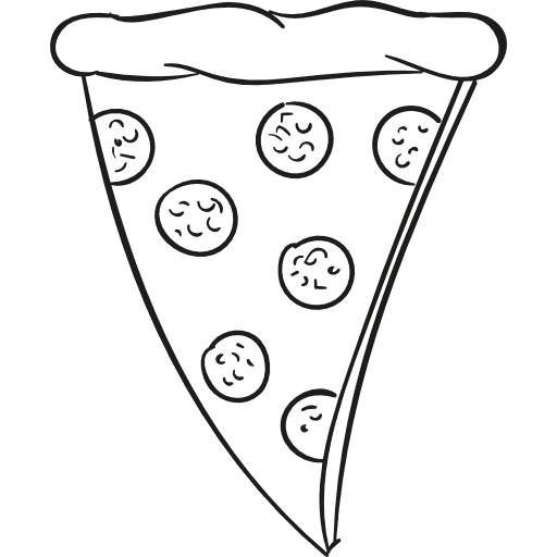 Pepperoni pizza slice food junk food meal icon