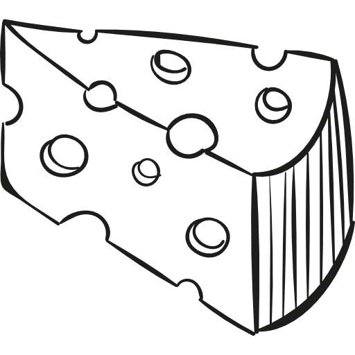 Piece of cheese triangles gourmet chunk icon