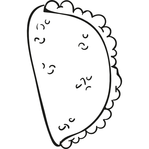 Pita bread kebab food breads icon