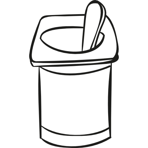 Yogurt with spoon spoons restaurants restaurant icon