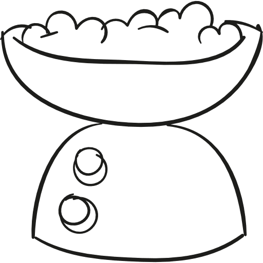 Electric weight scale food foods electricity icon