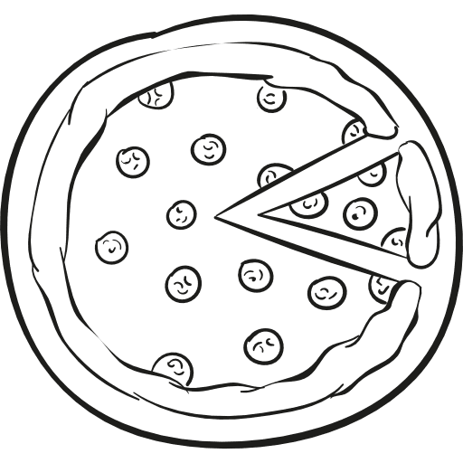 Pepperoni pizza fast food restaurants food icon