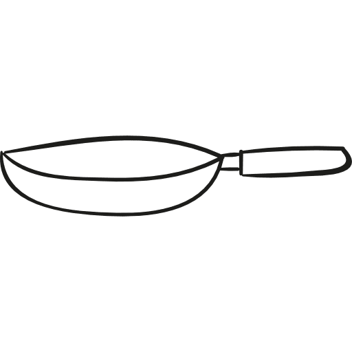 Frying pan without a cover kitchen tool kitchen utensils kitchen tools icon