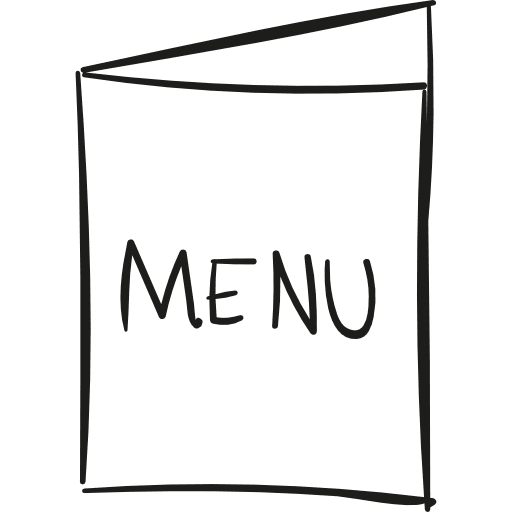 Open menu card bar food icon