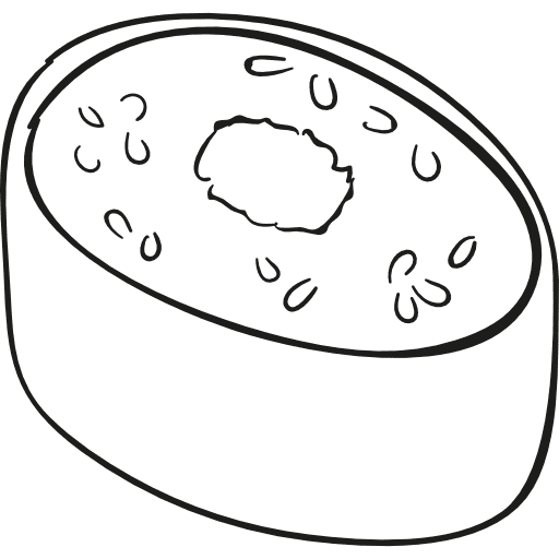 Sushi piece asian oriental maki icon