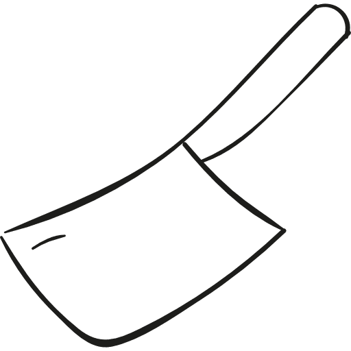 Big knife knifes kitchen tools butcher icon