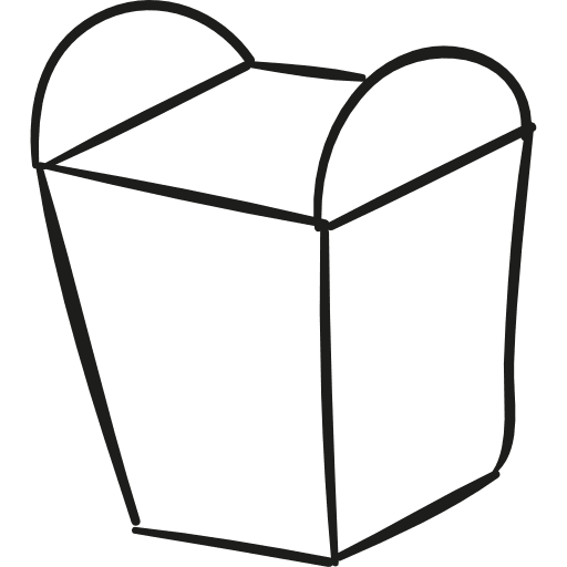 Food box take away restaurant boxes icon