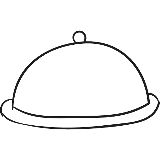 Tray and cover restaurant restaurants food icon