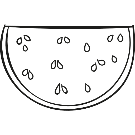 Watermellon slice fruits summer fruit icon