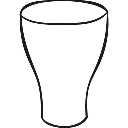 Wide glass water drink drinks icon