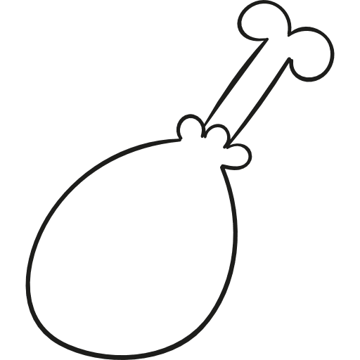 Chicken thigh lunch food restaurant icon