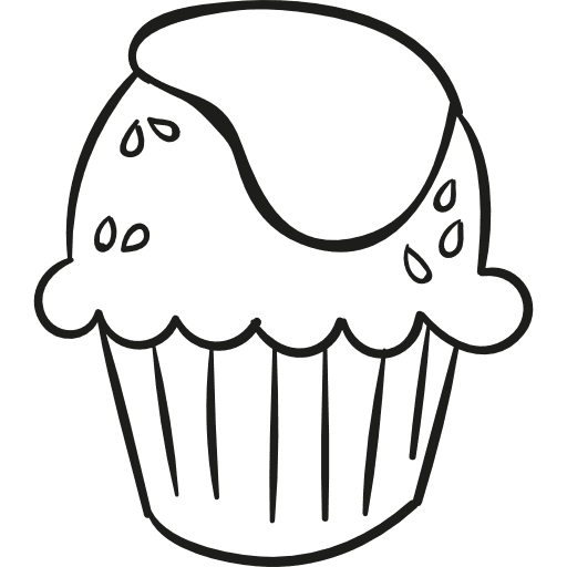 Cupcake with cream bakery cupcakes food icon
